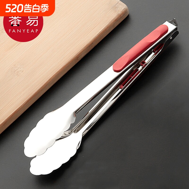 食品夹AC1sn0-不锈钢夹子自助餐麻辣烫烘焙面包厨房烧烤肉牛排