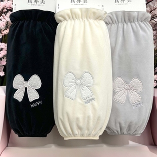秋冬季袖套女成人羽绒服专用护袖家务厨房耐脏套袖防油污学生袖口