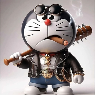 汽车贴纸罪恶都市防水装饰贴叮当猫划痕遮挡贴车身动漫霸气