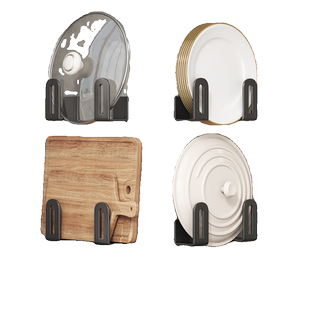 锅盖架壁挂式免打孔厨房置物架放菜板砧板加厚多功能收纳神器架子