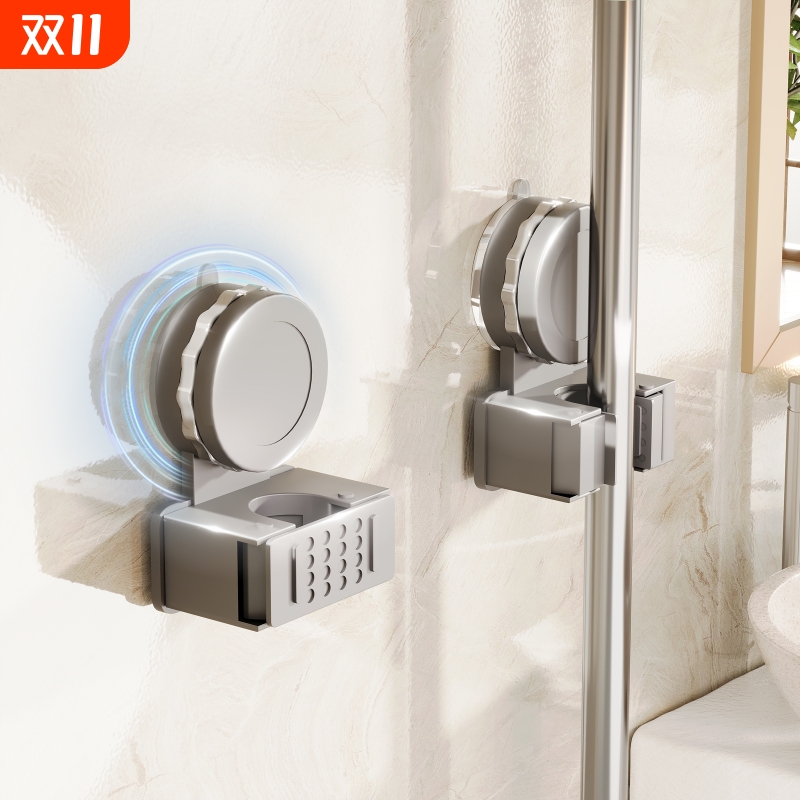 吸盘拖把架拖把壁挂夹扫把挂钩免打孔浴室门后收纳架子神器上墙