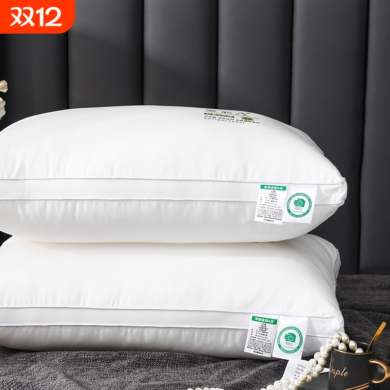 枕头护颈椎枕助睡眠家用一对装枕芯五星级酒店睡觉专用单人整头枕