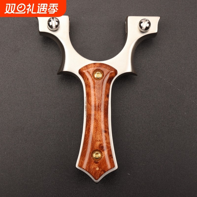 新款不锈钢户外扁皮筋9025黄色小牛弹弓快压夹片精准金属