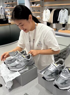 新款NB男鞋993元祖灰复古老爹鞋情侣鞋透气992增高女鞋休闲慢跑鞋