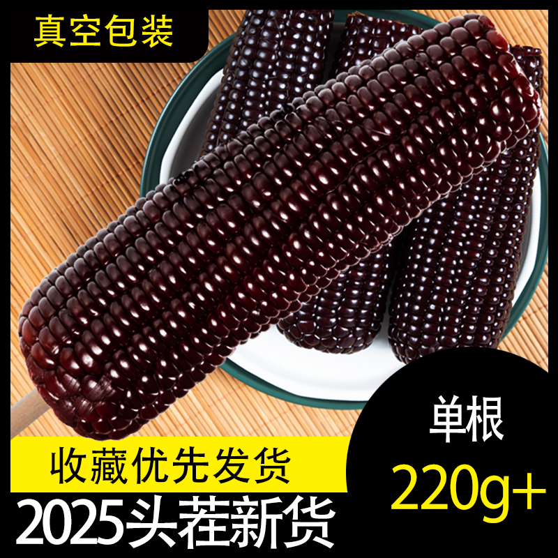 黑甜糯玉米软玉米黑糯玉米优质黑色糯玉米代餐