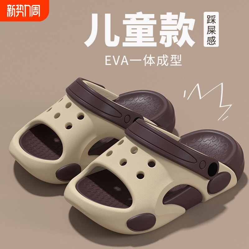 新款儿童拖鞋宝宝洞洞鞋夏季男女童包头凉拖婴幼儿室内家居防滑鞋