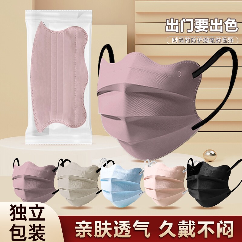 【50片装】独立包装一次性口罩护眼角口罩成人防护口罩