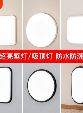 楼梯壁灯卫生间户外防水阳台led走廊过道卧室超亮客厅顶灯吸顶