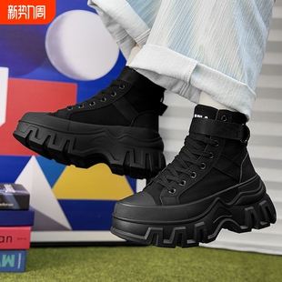 男女休闲经典 鞋 款 高帮森系厚底增高百搭大码 SLNU 女鞋 32026新款