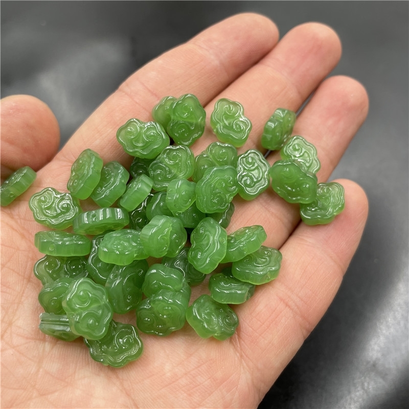 饰品莲花珠头饰通孔古风琉璃dly珠宝古装配件珠子饰品背云手串