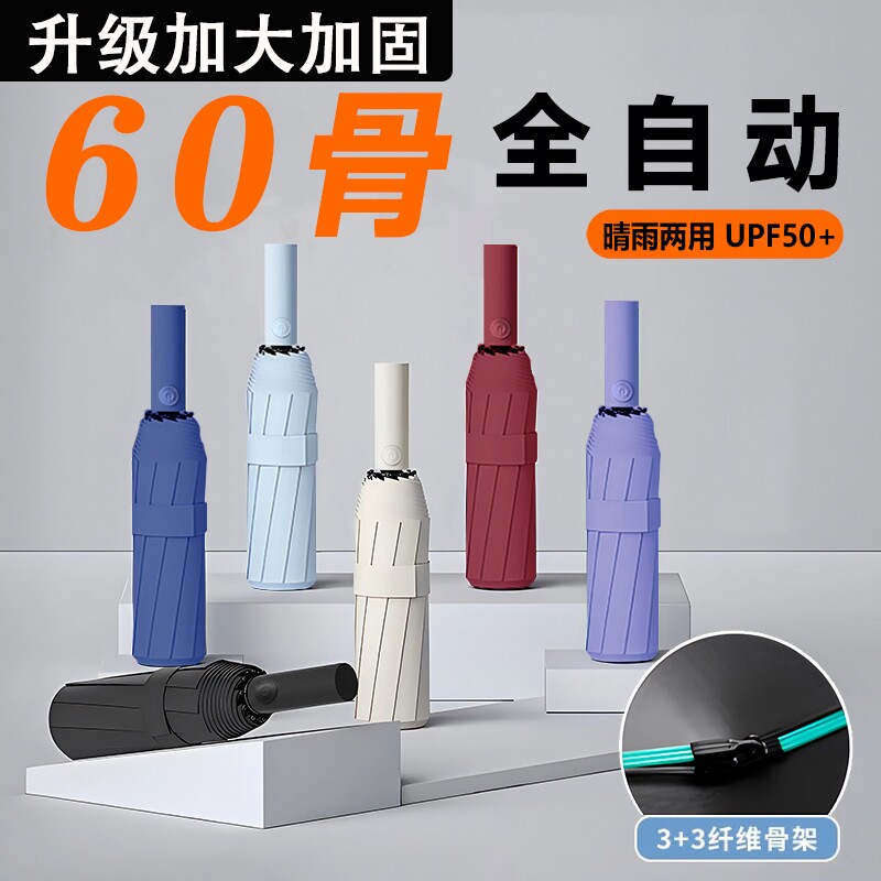 全自动加大加厚加固抗暴风雨伞晴雨两用强力抗风雨伞折叠男女通用
