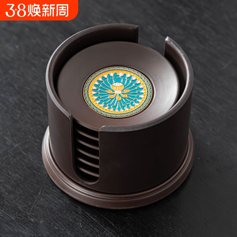电木杯垫套装茶道隔热垫杯托办公室功夫茶具配件家用防滑防烫茶托