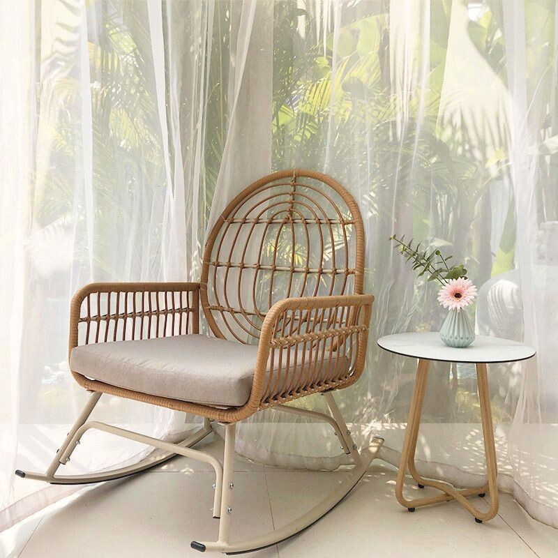 d摇椅阳台休闲藤编藤椅家用懒人单人客厅逍遥户外大人庭院躺椅摇