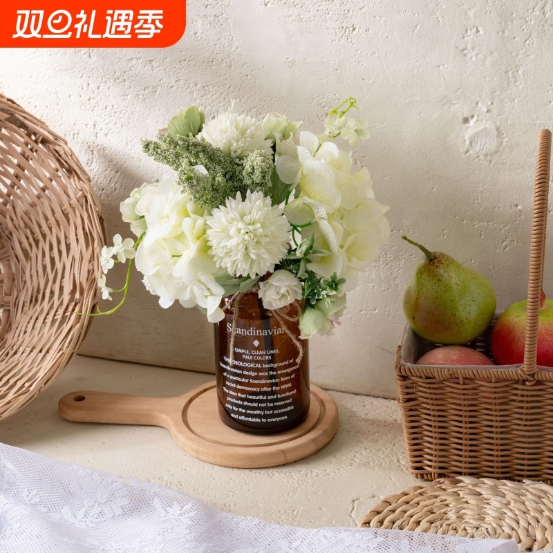 绣球INS风手捧花仿真花家居装饰婚庆手捧花花墙假花DY1-312