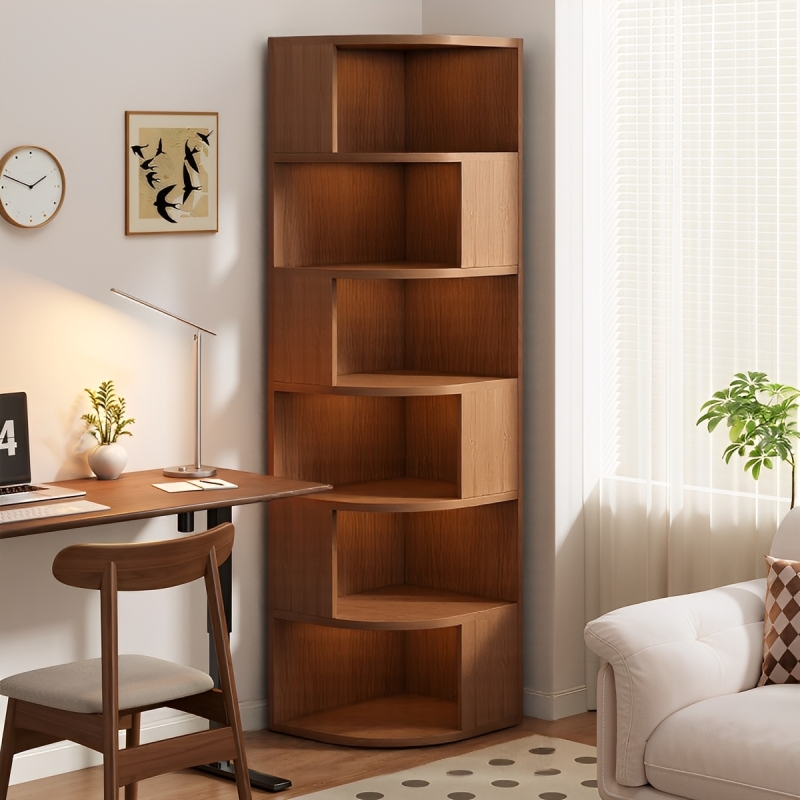 客厅转角置物架角落书柜