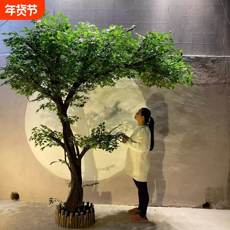 假树仿真树大型仿真榕树室内装饰树落地客厅植物人造大树酒店绿植