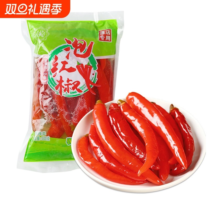 泡红椒四川特产老坛泡辣椒二荆条红辣椒泡菜餐饮商用泡椒炒菜配料