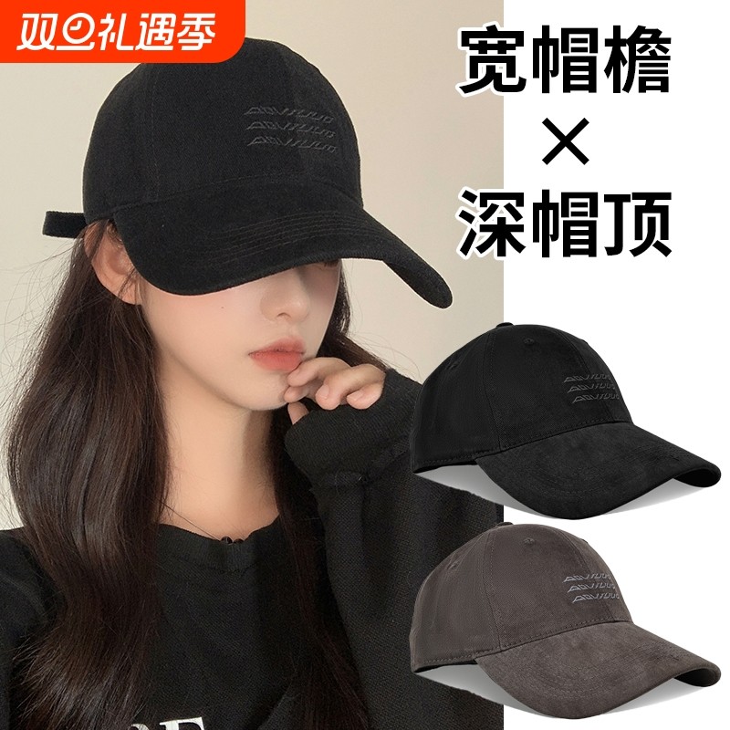 2025新款棒球帽女夏季防晒鸭舌帽大头围帽子显脸小太阳帽大帽檐