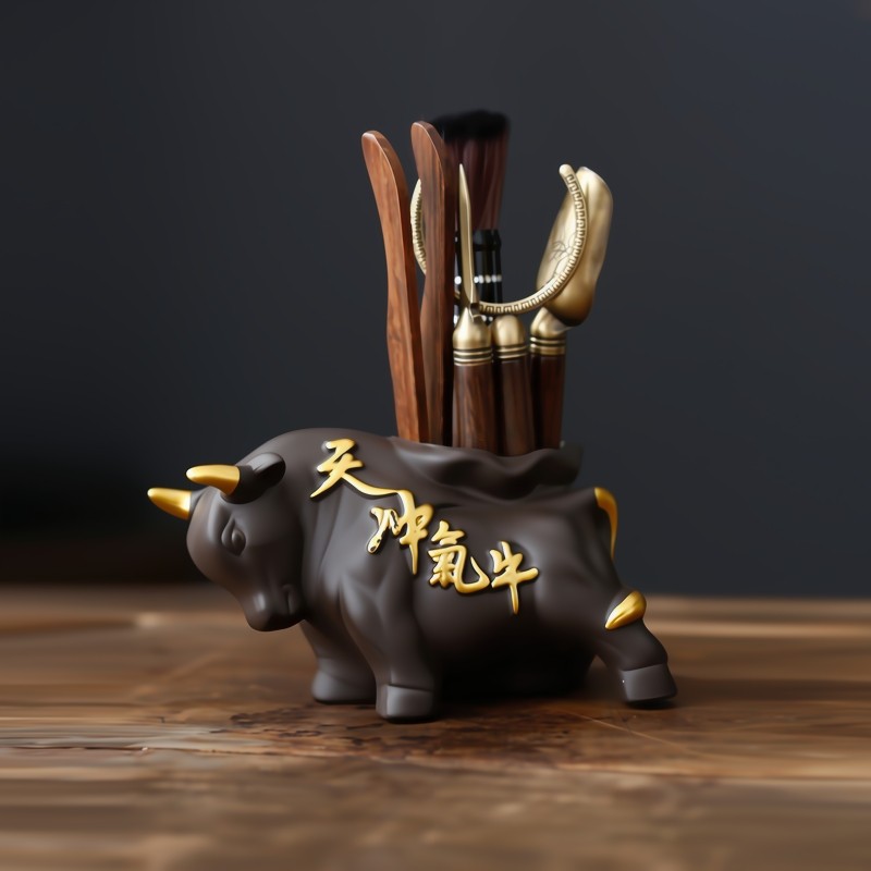 茶道六君子茶具配件功夫用品茶勺茶夹茶笔筒工具茶盘摆件喝茶收纳图片