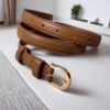 女士皮带腰带夏季配西裤简约百搭牛仔裤带休闲新款时尚装饰银扣