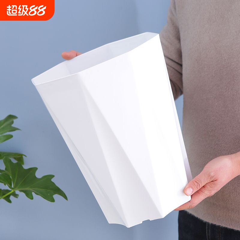 钻石盆塑料高花盆加厚树脂龙血树龟背竹客厅大号盆栽绿植高款耐用