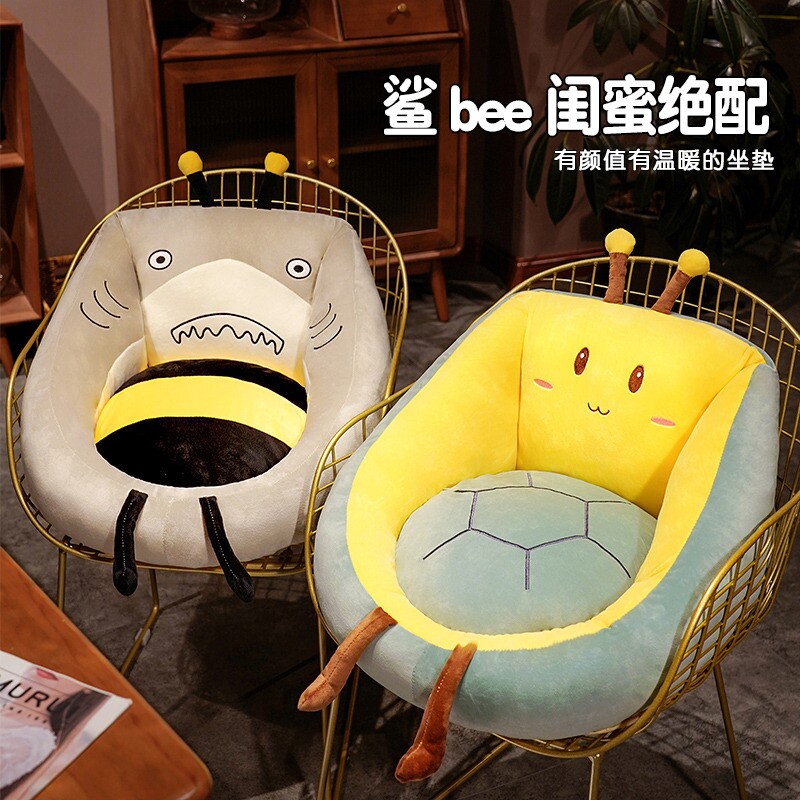 卡通半包围蒲团坐垫办公椅椅垫居家儿童小沙发地上垫子飘窗垫批发