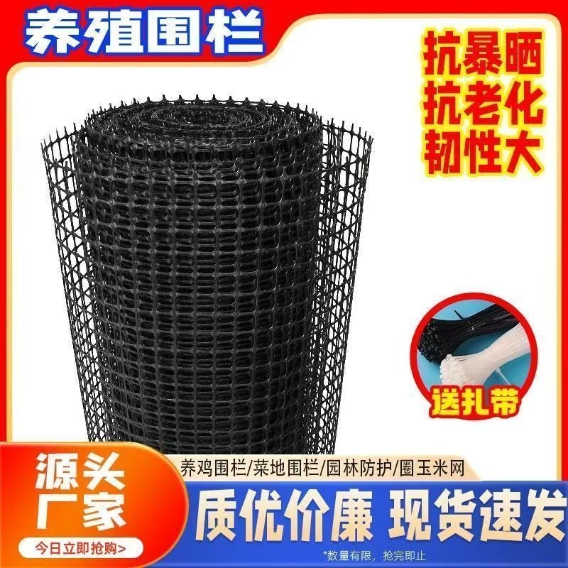 养鸡塑料围栏网网格拦鸡网家用玉米养殖网鱼塘防护网围栏栅栏户外