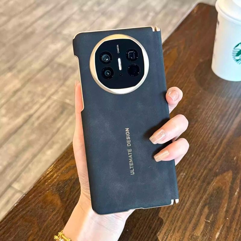 适用华为matex5手机壳折叠屏x3的新款MateX6典藏版超薄高档羊巴皮电镀全包双中轴铰链全包镜头防摔秒变保护套