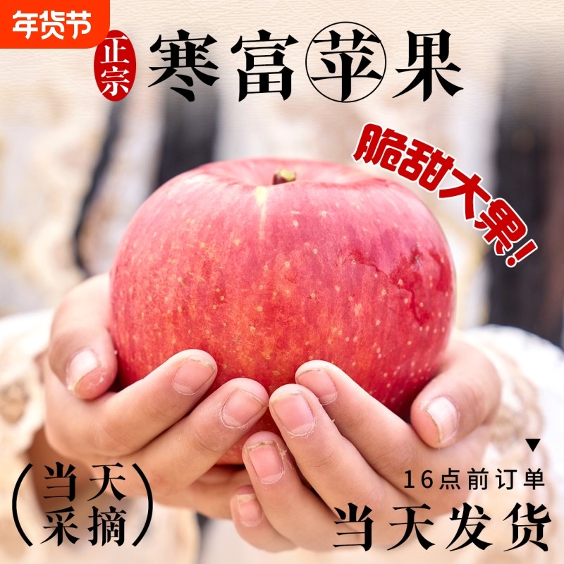 正宗寒富苹果红富士现摘冰糖心新鲜水果应当季10斤脆甜丑萍果整箱,水产肉类/新鲜蔬果/熟食,苹果,淘宝优惠券,粉丝福利购,淘宝优惠卷