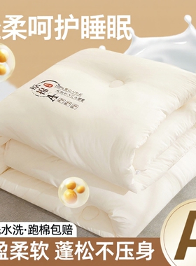 被子空调被被芯棉被秋冬被2024新款加厚大豆纤维四季通用宿舍褥子