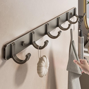 挂钩免打孔强力粘胶墙壁卫生间浴室厨房墙上排钩毛巾门后挂衣钩子