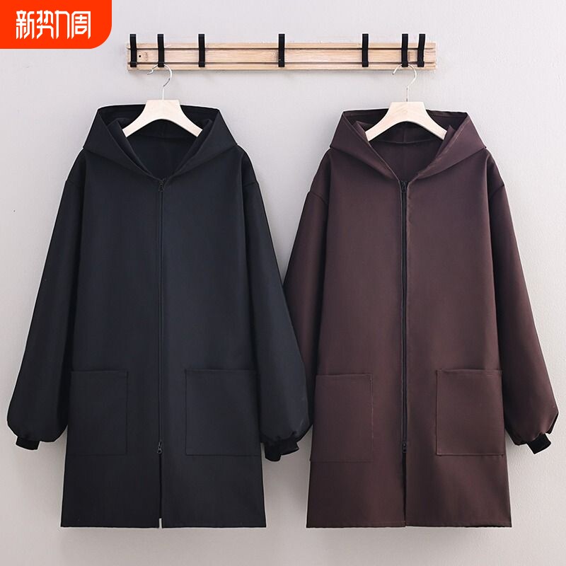 厂家直销春秋围裙新款防油长袖工作服女罩衣家用厨房做饭正穿防污