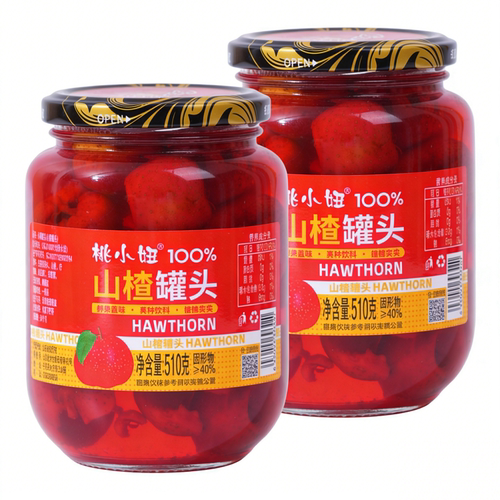 山楂罐头水果罐头510g瓶装商用即食年货包邮送长辈小吃DA鲜果饮料