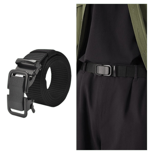 男士尼龙腰带编织帆布皮带自动扣年轻人扣工装牛仔裤女军训战术