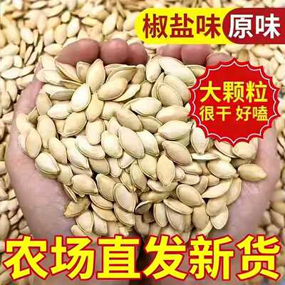 新货原味五香味南瓜子大颗粒好磕办公室休闲炒货过瘾解馋坚果零食