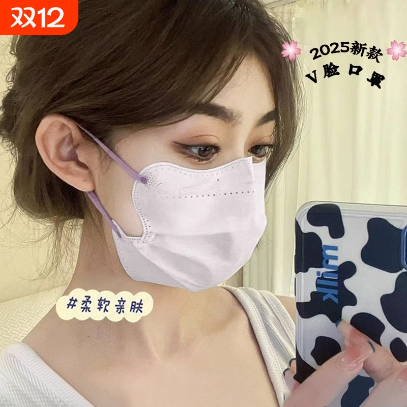 高颜值脸小口罩时尚穿搭回头率高