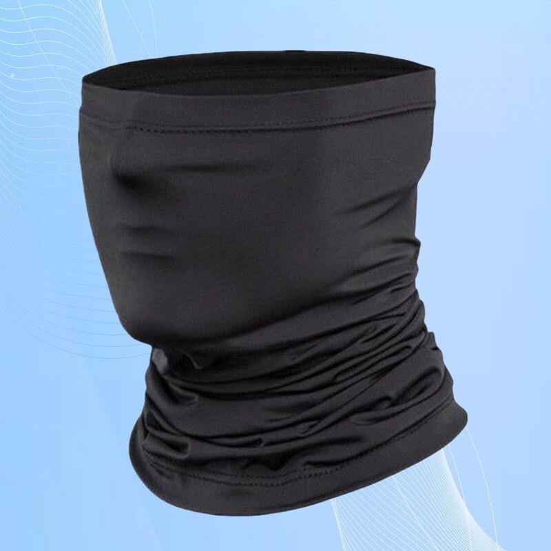 纯色护颈户外百变头巾魔术巾男女运动防晒面罩黑色春秋薄款围脖套