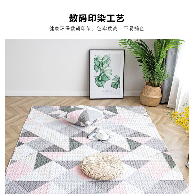 批发印花布艺地毯地垫家用卧室茶几榻榻米爬行垫防滑一件代发跨境