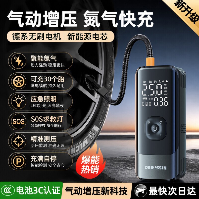 【德国进口】无线便携式充气泵图片