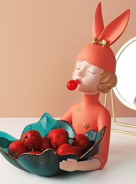 蝴蝶女孩北欧茶几装饰摆件