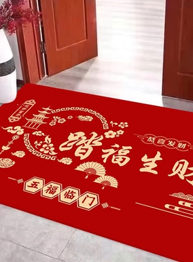入户门门口进门地垫脚垫2025新款红色地毯耐脏防滑垫子乔迁门厅