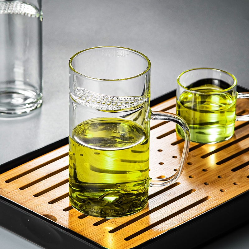 茶漏一体绿茶杯专用月牙杯大容量