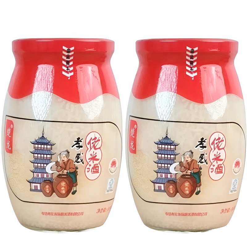孝感佬米酒900g瓶酒酿醪糟月子甜品酒孕妇甜酒发酵糯米瓶装原味