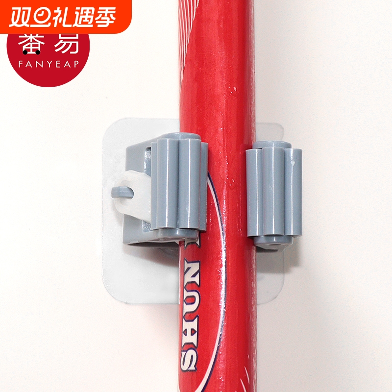 拖把架AA1sn0-免打孔拖把夹卫生间挂架壁挂收纳拖布夹扫把夹