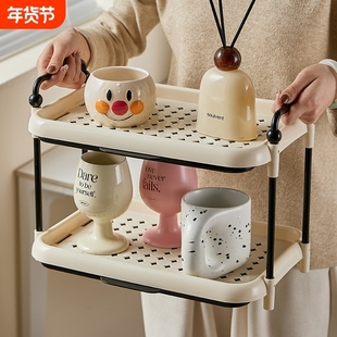 杯子收纳置物架杯架水杯茶杯厨房水杯架收纳架杯架子沥水架杯子架