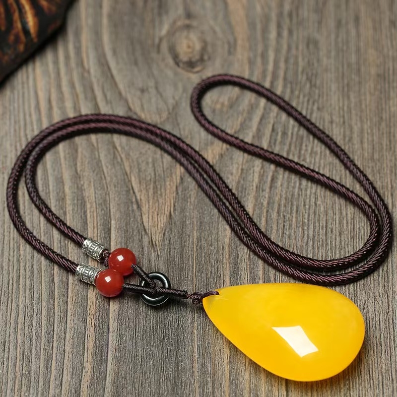 民族风琥珀蜜蜡项链男女款