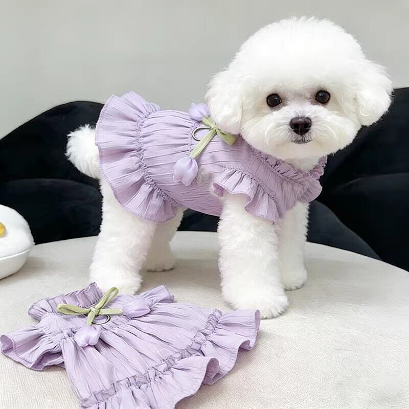 春夏季宠物服饰透气清凉蓬蓬裙狗狗猫咪洋装泰迪比熊博美衣服