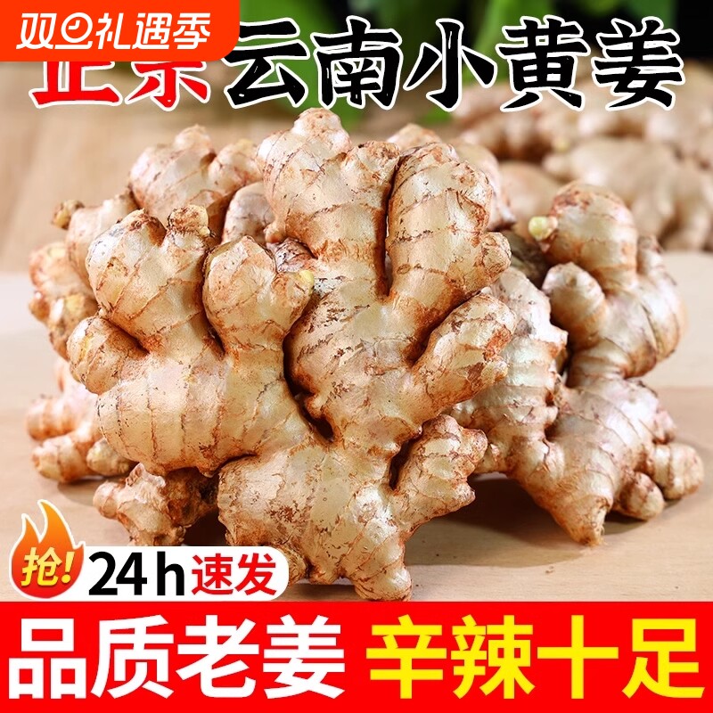 正宗云南新鲜小黄姜生姜辛辣味足新鲜大黄姜现挖现发新鲜直达