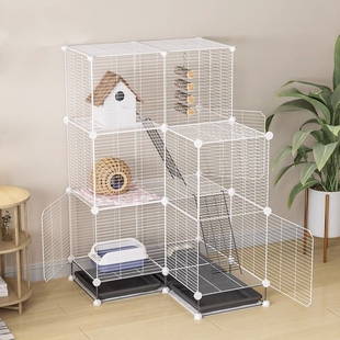 松鼠笼子专用龙猫柜笼蜜袋鼯饲养箱花枝鼠睡窝宠物豪华别墅大房子