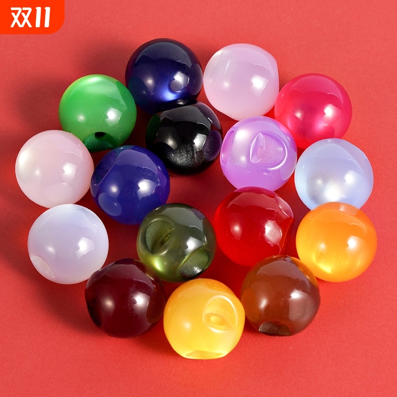 盘扣扣子旗袍玉石小圆扣珠扣古唐装汉服圆形复古装饰辅料配件手工